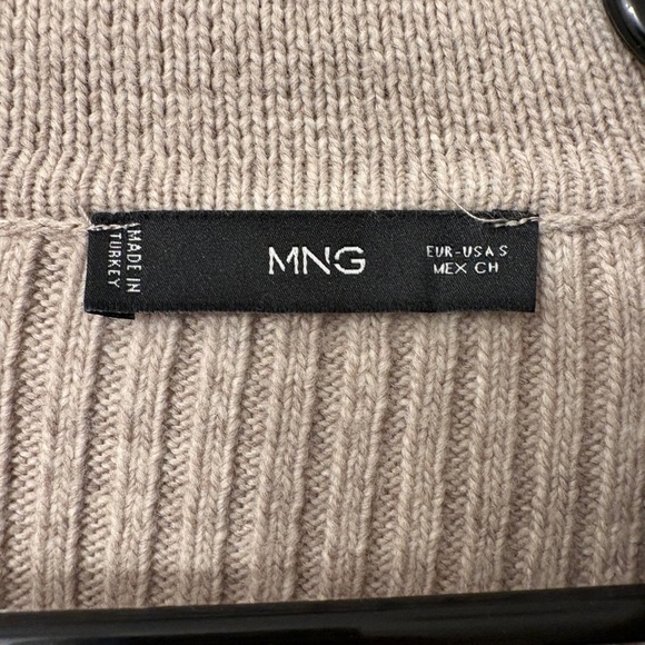 Mango Light Beige Ribbed Knit Top - Picture 2 of 4